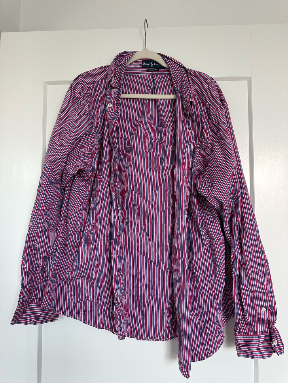 Ralph Lauren Blue/Red Striped Cotton Button-Up Shirt - Men